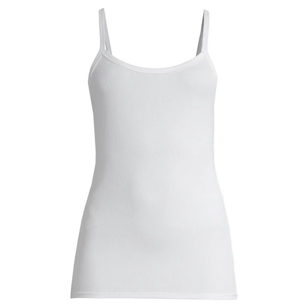 No Boundaries Juniors' Ribbed Cami Top in White
